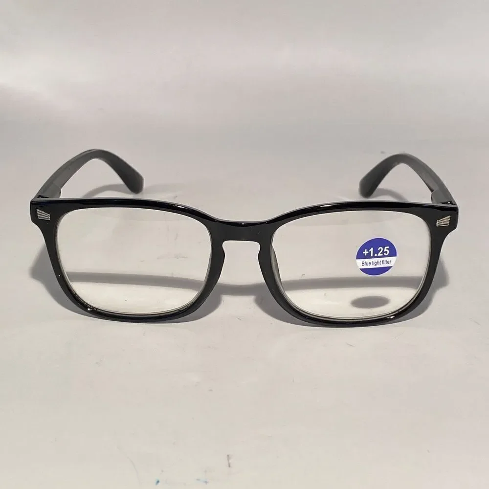 1480 Colette 1.25 Black Reading Glasses Soft Butterfly Readers NWT
